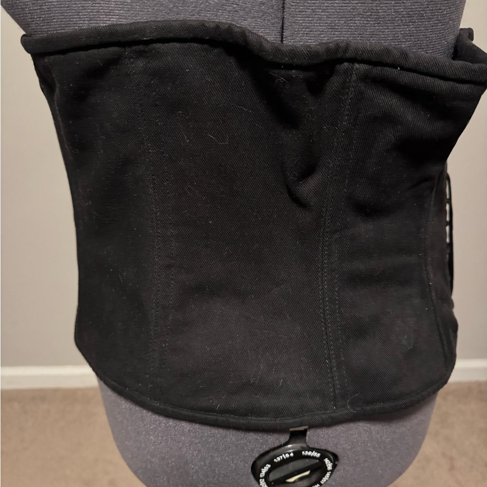Black Underbust Corset Top with Front Busk Closure - Picture 3 of 5